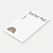 Boho Rainbow Notes van leraar (Schuin)
