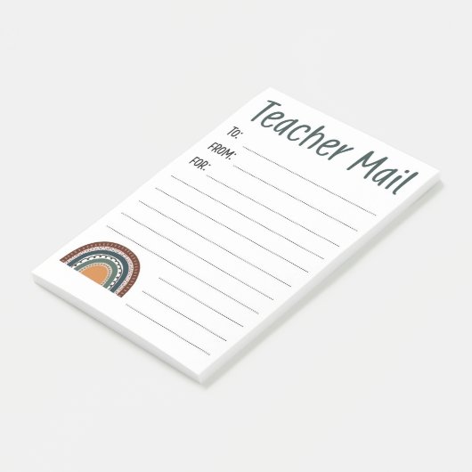 Boho Rainbow Notes van leraar (Schuin)