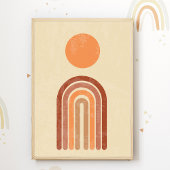 Boho Rainbow Nursery Print Kinder Room Poster Deco