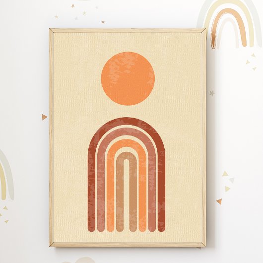 Boho Rainbow Nursery Print Kinder Room Poster Deco