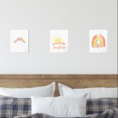 Boho Rainbow Nursery Room Decor Muurkunst Sets (Slaapkamer)