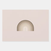 Boho Rainbow Olive Earth Tones Inpakpapier Vel (Voorkant 2)