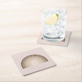 Boho Rainbow Olive Earth Tones Kartonnen Onderzetters (Insitu)