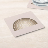 Boho Rainbow Olive Earth Tones Kartonnen Onderzetters (Schuin)