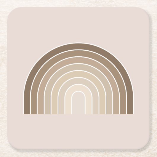 Boho Rainbow Olive Earth Tones Kartonnen Onderzetters (Voorkant)