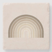 Boho Rainbow Olive Earth Tones Stenen Onderzetter (Voorkant)