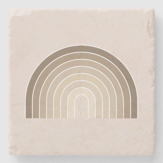 Boho Rainbow Olive Earth Tones Stenen Onderzetter (Voorkant)