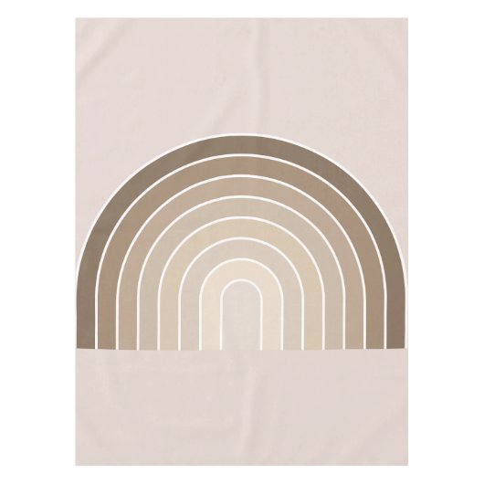 Boho Rainbow Olive Earth Tones Tafelkleed (Voorkant)