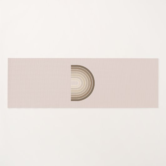 Boho Rainbow Olive Earth Tones Yogamat (Voorkant (horizontaal))