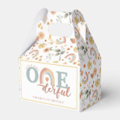 Boho Rainbow Onederful 1st Birthday Favoriete Boxe Bedankdoosjes (Voorkant Zijde)