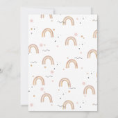 Boho Rainbow Onederful Girl 1e verjaardag Kaart (Achterkant)