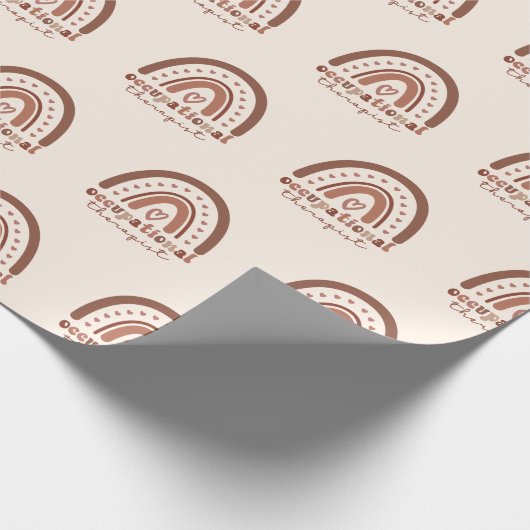 Boho Rainbow OT Occupational Therapist Gifts Cadeaupapier (Hoek)