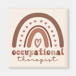 Boho Rainbow OT Occupational Therapist Gifts Magneet