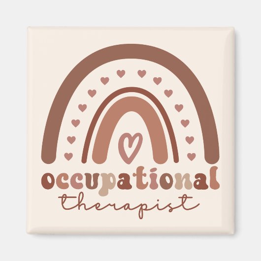 Boho Rainbow OT Occupational Therapist Gifts Magneet (Voorkant)