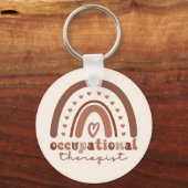 Boho Rainbow OT Occupational Therapist Gifts Sleutelhanger (Voorkant)