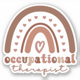 Boho Rainbow OT Occupational Therapist Gifts Sticker
