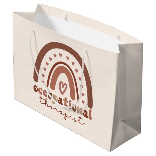 Boho Rainbow OT Occupational Therapist Groot Cadeauzakje (Achterkant Gekanteld)