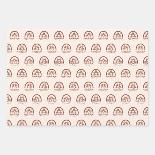 Boho Rainbow OT Occupational Therapist Inpakpapier Vel (Voorkant 2)