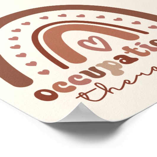 Boho Rainbow OT Occupational Therapist Poster (Hoek)