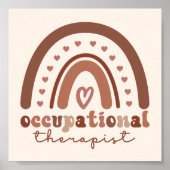 Boho Rainbow OT Occupational Therapist Poster (Voorkant)