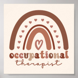 Boho Rainbow OT Occupational Therapist Poster