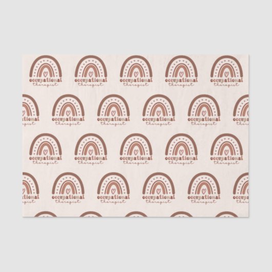 Boho Rainbow OT Occupational Therapist Tissuepapier (Voorkant)