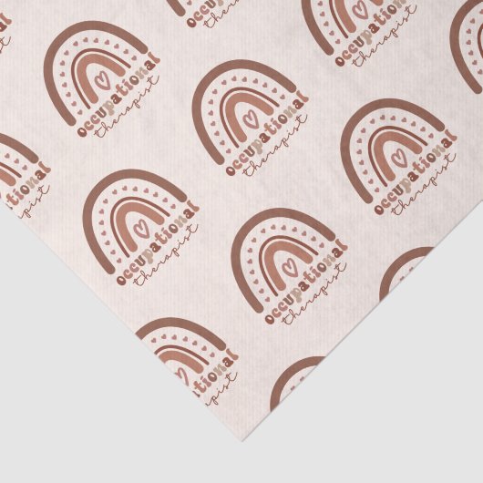 Boho Rainbow OT Occupational Therapist Tissuepapier (Detail)