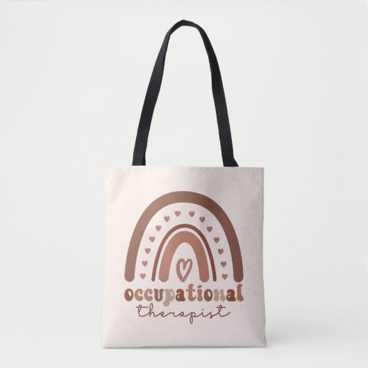 Boho Rainbow OT Occupational Therapist Tote Bag (Voorkant)