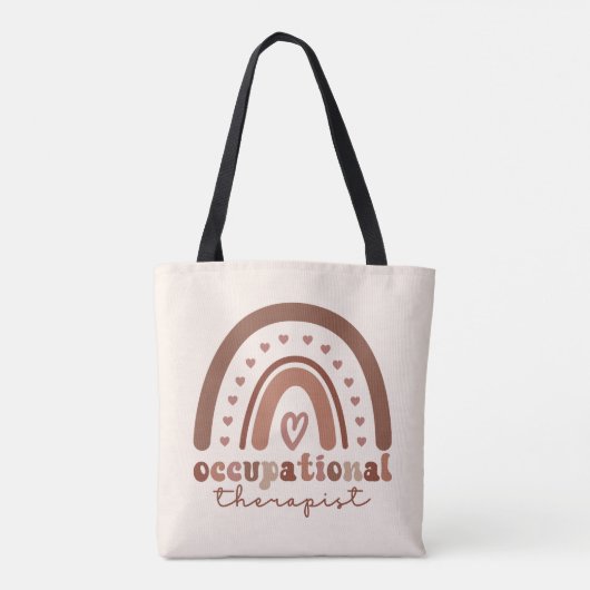 Boho Rainbow OT Occupational Therapist Tote Bag (Achterkant)