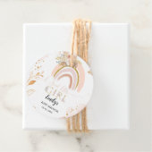 Boho Rainbow Pampas Grass Dank u Baby shower Bedankjes Labels (In situ)