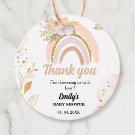 Boho Rainbow Pampas Grass Dank u Baby shower Bedankjes Labels