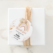 Boho Rainbow Pampas Grass Dank u Baby shower Bedankjes Labels (In situ)