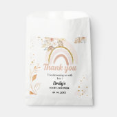 Boho Rainbow Pampas Grass Dank u Baby shower Bedankzakje (Voorkant)