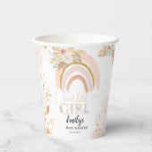 Boho Rainbow Pampas Grass Dank u Baby shower Papieren Bekers (Voorkant)