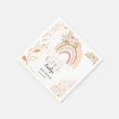 Boho Rainbow Pampas Grass Dank u Baby shower Servet (Hoek)