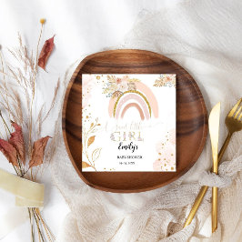 Boho Rainbow Pampas Grass Dank u Baby shower Servet