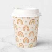 Boho Rainbow Paper Cup Papieren Bekers (Achterkant)