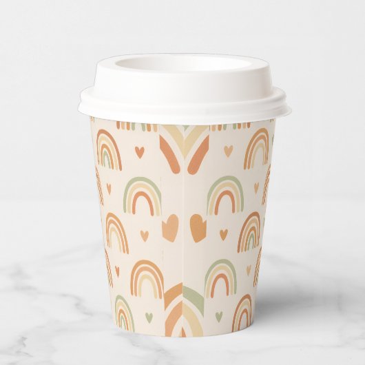 Boho Rainbow Paper Cup Papieren Bekers (Rechts)