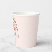 Boho Rainbow Paper Cups, Terracotta Dusty Pink Papieren Bekers (Links)