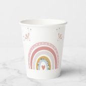 Boho Rainbow Party Cups Papieren Bekers (Achterkant)