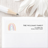Boho Rainbow Party Return Address Labels (Insitu)
