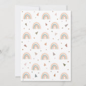 Boho Rainbow Pastel Fiesta First Birthday Kaart (Achterkant)