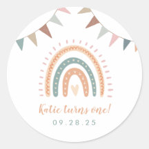 Boho Rainbow Pastel Fiesta First Birthday