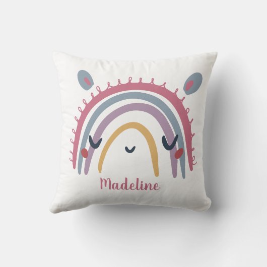 Boho Rainbow Pastel Kussen (Achterkant)