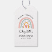 Boho Rainbow | Pastel Minimalist Baby Shower girl Cadeaulabel (Voorkant)