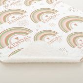 Boho Rainbow Pattern Automatisch aangepaste naam r Sherpa Deken (3/4)