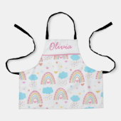 Boho rainbow pattern with clouds pastel Girls Schort (Voorkant)