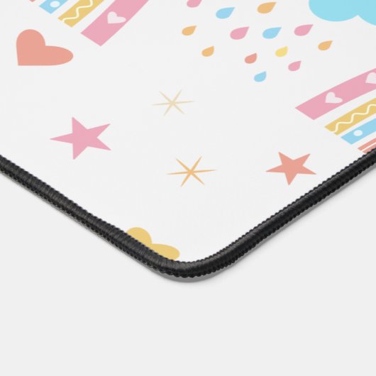 Boho rainbow pattern with clouds Personalized Bureaumat (Hoek)