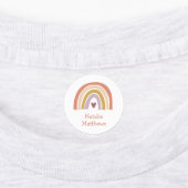 Boho Rainbow Peach Blush Name Iron on Clothing Labels (Aangebracht)