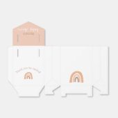 Boho Rainbow Pink Baby Girl Shower Dank je wel Bedankdoosjes (Uitgevouwen)